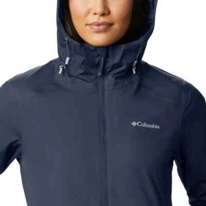 Columbia Womens Waterproof Lowland Ultra Jacket Adjustable Storm Hood - M - Blue - Picture 1 of 5