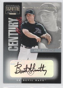 2001 Donruss Signature Series Century Marks Masters Series Brent Abernathy Auto
