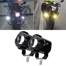 Produktbild - 2x 30W LED Alu Offroad Motorrad Zusatzscheinwerfer Gelb & Weiß Nebelleuchte 12V