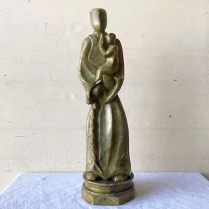 Vintage Marble Sculpture of St. Anthony and Child - Picture 1 of 10