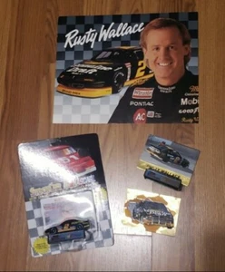 5 piece Nascar Rusty Wallace Lot NEW #2 print car cards Vintage - Picture 1 of 6
