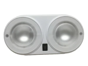 RV / CAMPER 12V SURFACE MOUNT DOUBLE LIGHT FIXTURE  ON/OFF SWITCH FROSTED GLASS - Bild 1 von 5