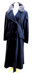 $2K NINA RICCI PARIS Abrigo Plumero de Lana Marrón Trench Naturecore PESADO LARGO CÁLIDO XL - Imagen 1 de 6