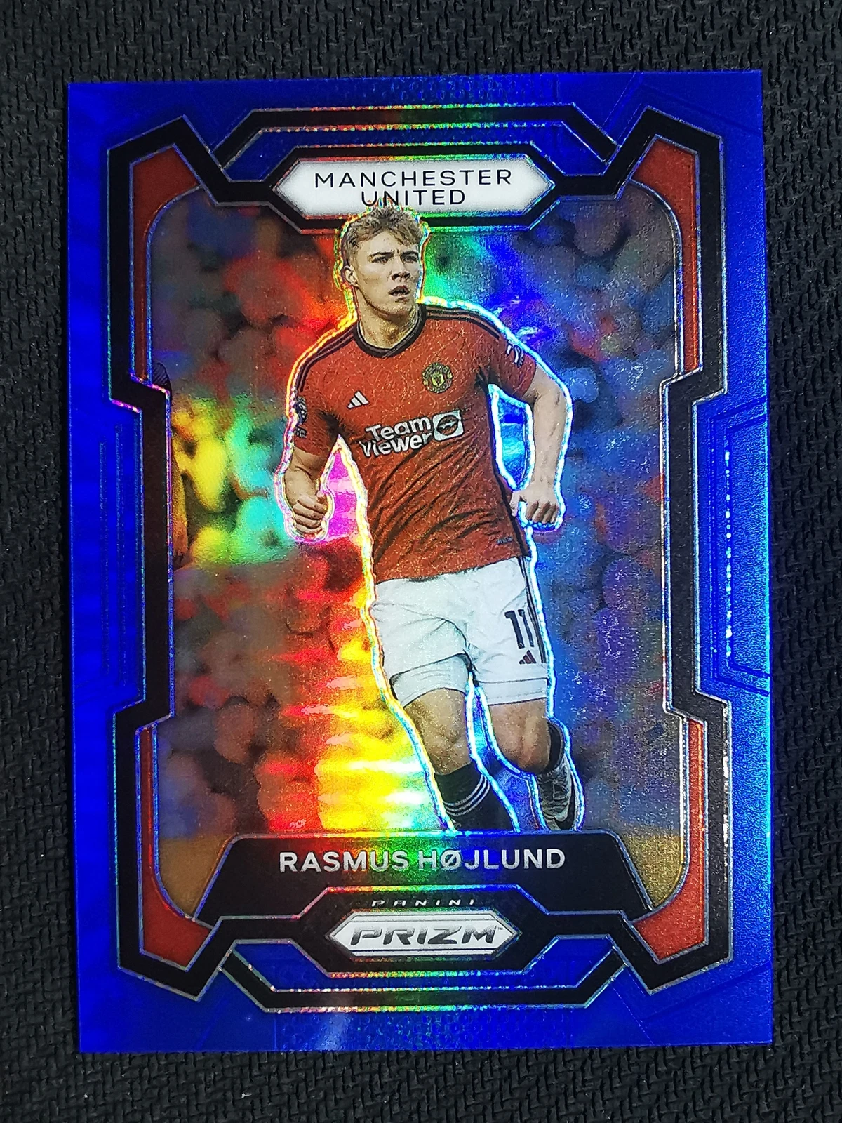2023-24 Panini Prizm EPL RASMUS HOJLUND Blue 126/299 Manchester United cz