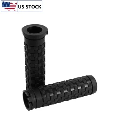 Acelerador de cable de agarre de mano de 1 pulgada de goma negra para Harley Low Rider FXDL 1993-2017 Foto 1 de 4