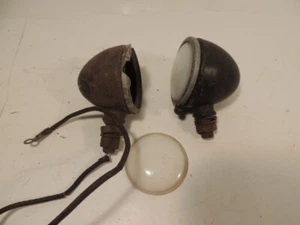 1927 1928 Chevrolet Set of Cowl Lights missing one rim, Vintage Antique #1A - Picture 1 of 3