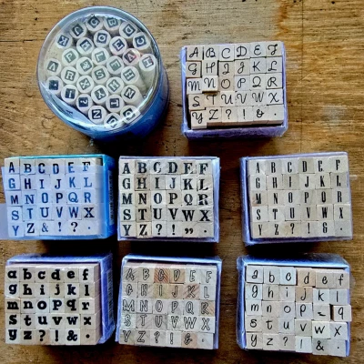 Choose from 8 STUDIO G 30-pc. mini ALPHABET STAMP SETS, new or barely used - Image 1 of 3
