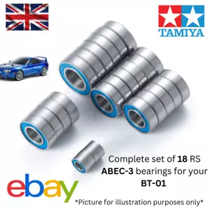 Tamiya BT-01 Chassis Toyota Supra Peugeot Complete 18 RS ABEC-3 Bearing Kit UK - Picture 1 of 15