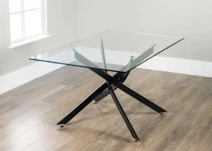 Contemporary Glass Dining Table - 1200: Elevate Your Dining Area - Picture 1 of 2