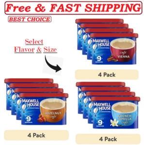 (4 pack) Maxwell House International Cafe Style Beverage Mix, Select Flavor Size - Picture 1 of 8