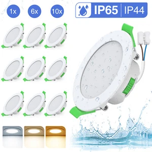 Faretto da incasso LED 65-80 mm 230 V dimmerabile ultra piatto 5,5 W/7 W spot a soffitto IP44/IP65 - Foto 1 di 23
