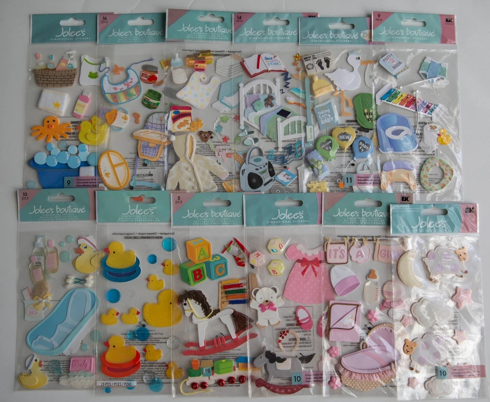 Pegatinas para álbumes de recortes Jolee's, tema BABY, tú eliges, ¡algunas raras! Foto 1 de 1