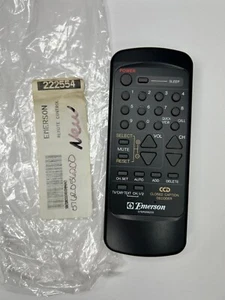 Emerson 076R056200 TV Remote Control, Black - OEM NOS for CRT TV TC1972, TC1972D - Picture 1 of 2