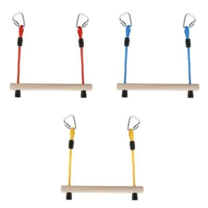 Kid's 16" Trapeze Swing Bar Heavy Duty Hook Garden Playground Swing Set Training - Picture 1 of 10
