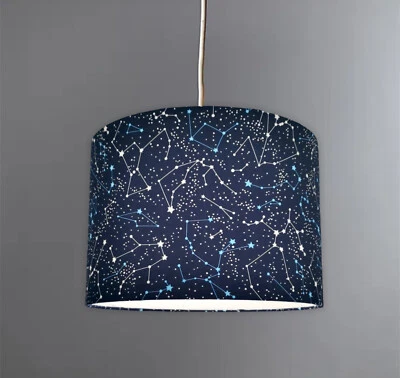 Nuevo HQ Habitación Infantil Estrella Constelación Hubble Azul Marino Lámpara Pantalla Colgante Pantalla de Luz Foto 1 de 4