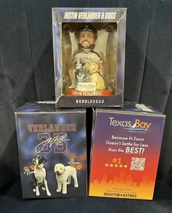 2024 Houston Astros SGA Justin Verlander & Dogs Bobblehead 8/31/24 NIB - Picture 1 of 1