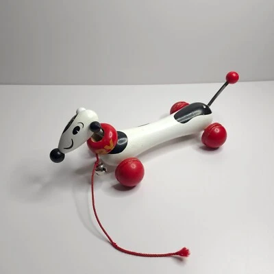 老式Vilac France木制拉狗玩具 — 第 1/4 张图片