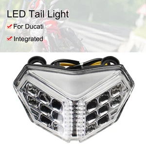 Luz trasera LED para Ducati 1098/S/R 848/EVO 1198/S señales de giro de freno integradas - Imagen 1 de 11