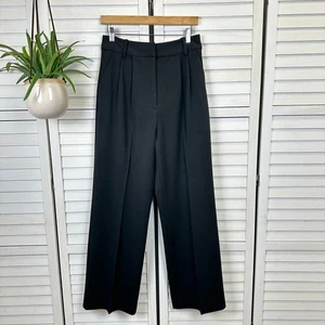Pantalone corto plissettato gamba larga plissettato nero Favorite Daughter taglia 6 - Foto 1 di 10