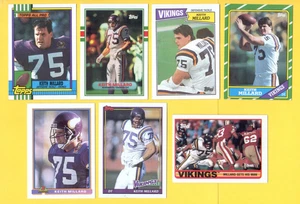 1986-1991 Topps Bowman KEITH MILLARD Minnesota Vikings 7-Card Lot Rookie RC - Picture 1 of 1