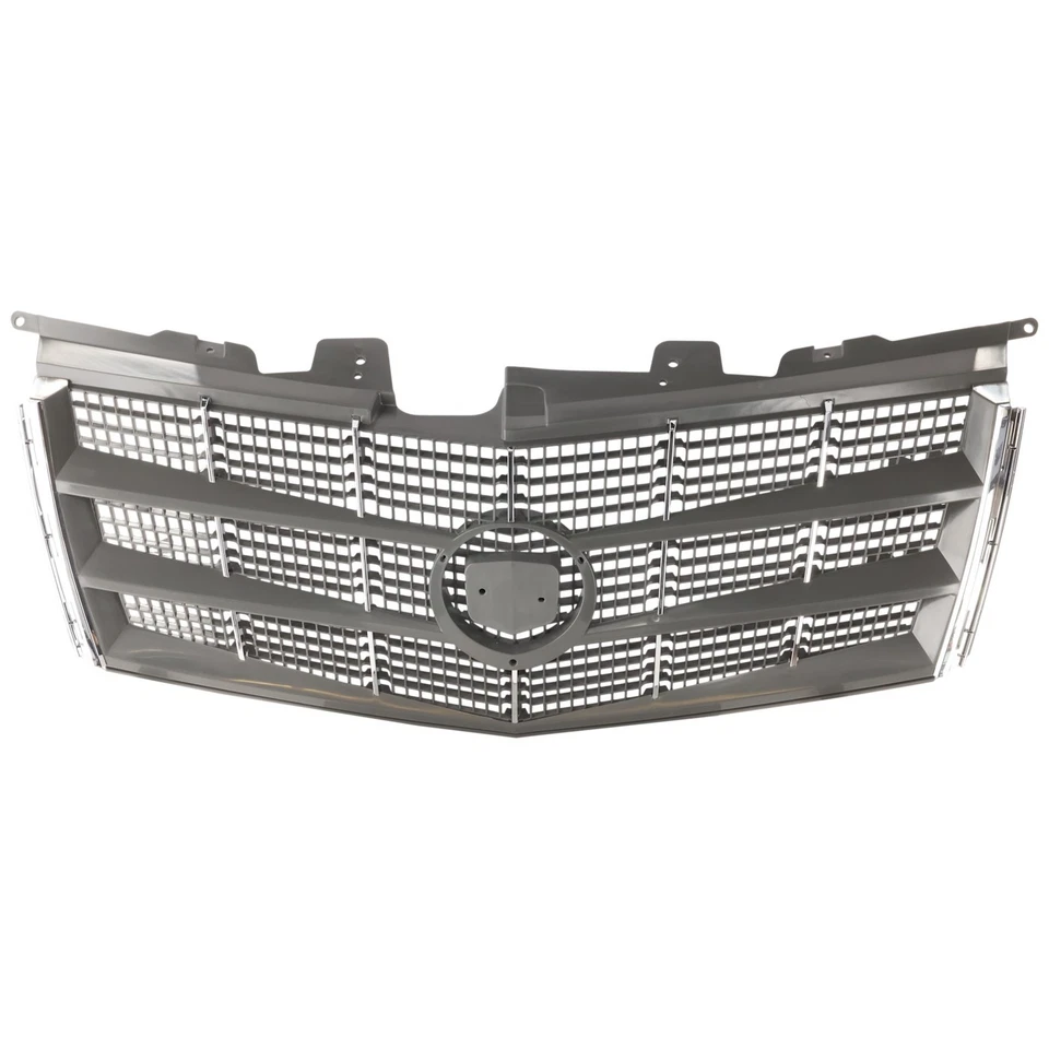 Grille For 2008-2011 Cadillac CTS Chrome Shell w/ Gray Insert Plastic - Image 1 of 1