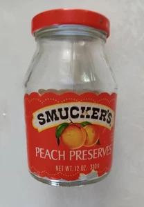 Vintage Smuckers Peach Preserves Jar - Pre UPC Label - Bild 1 von 3