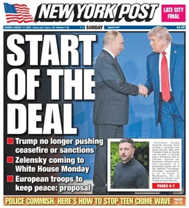 NYET INICIO DEL ACUERDO DONALD TRUMP PUTIN ALASKA CUMBRE DE LA PAZ NY POST 17/08 2025 - Imagen 1 de 1