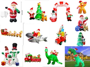 New Inflatable Christmas Santa Airblow Arch Snowman Xmas LED Outdoor Decorations - Picture 1 of 40
