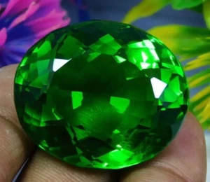Zertifizierter 156,00 ct natürlicher grüner Peridot ovaler Schliff loser Edelstein - Bild 1 von 6
