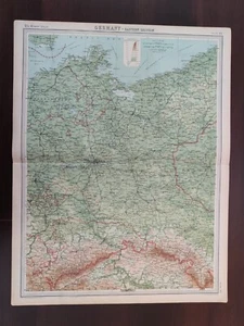 VINTAGE MAP-THE TIMES ATLAS OF THE WORLD-GERMANY-EASTERN SECTION -1922 - Picture 1 of 3