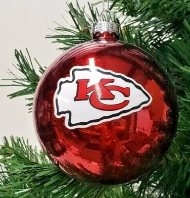 Kansas City Chiefs Glass Ball Christmas Ornament - Discounted See Photos - Read