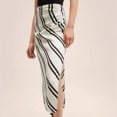 Falda a rayas con abertura de mango nueva sin etiquetas Foto 1 de 4