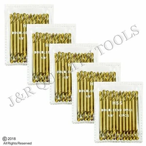 60-PC INDUSTRIAL 1/8" INCH TITANIUM DRILL BITS DOUBLE ENDED 2" INCHES LONG - Picture 1 of 1