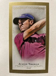 Tarjeta Justin Thomas 2016 Upper Deck Goodwin Canvas Mini Gold Rookie #68 (1003) - Imagen 1 de 2