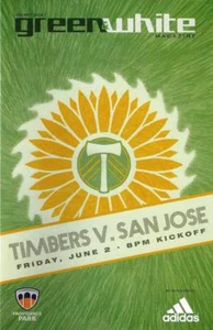 Programa de fútbol/fútbol Portland Timbers ""Verde y blanco"" de la MLS volumen 6, número 7 - Imagen 1 de 5