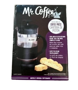 Mr. Coffee 1.2 QT Coffee Press French Press, W/ Scoop Stainless Steel Easy Clean - Picture 1 of 7