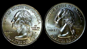 2001 P D 25C State Quarter North Carolina BU Clad (2 coins) 24hh1018-3 - Picture 1 of 2