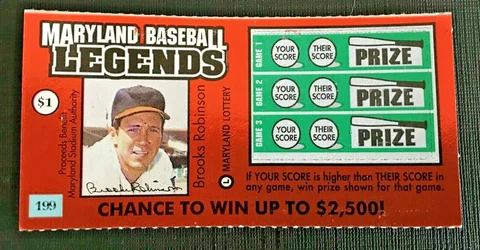 Brooks Robinson   Baltimore Oriole Instant Sample Lottery Ticket, no cash value Cover