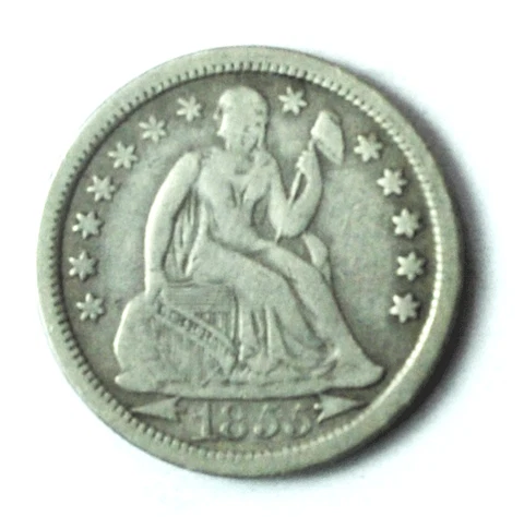 1855 Arrows 10c Seated Liberty Silver Dime Rare Ten Cents Philadelphia Cover