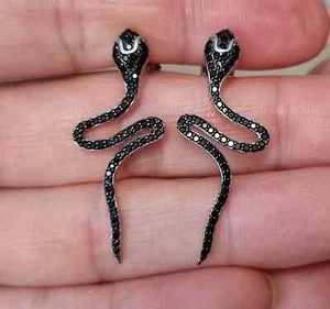 Natural Spinel gemstones Earrings, sterling silver 925, gold plated - Picture 1 of 5