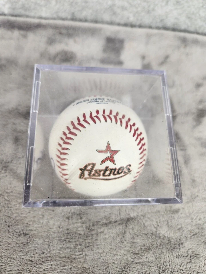 Houston Astros Signed Carlos Corporan +1 Another Signature Ball In Clear Case - Image 1 of 4