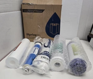 Genuine iSpring 75 GPD Complete Replacement Water Filter Set RO RCC7 5-pk - Picture 1 of 10