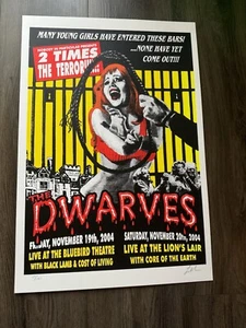 The Dwarves Concert Poster  Kuhn 57/151  signed 21x14 - Bild 1 von 4