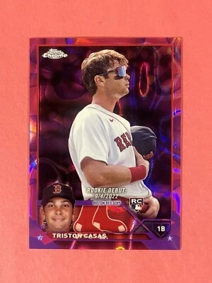 2023 Topps Chrome Update Magenta/Purple Lava Lamp /299 Triston Casas RC #USC125 - Image 1 of 2