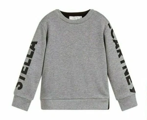 NWT Beautiful Designer Boy/Girl STELLA McCARTNEY KIDS Gray/Black Sweat Top 8 Yrs - Picture 1 of 3