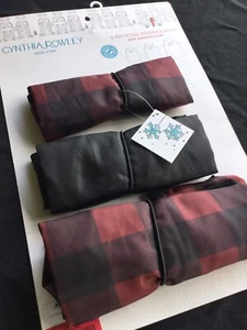 CYNTHIA ROWLEY HEART REUSABLE BAGS Set Of 3 Recycled Material NEW - Picture 1 of 18