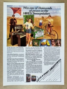 1980 Hires Root Beer Sweepstakes Stern Big Game Pinball Machine anuncio impreso de colección - Imagen 1 de 1