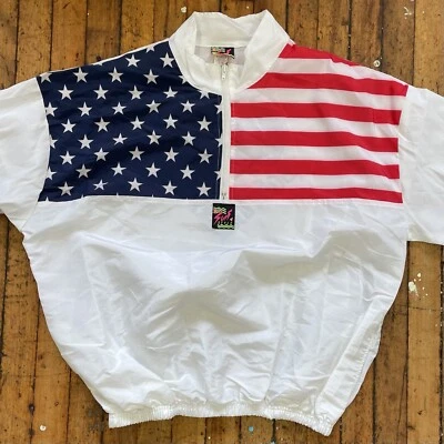 Винтажный памятный Бостон марафон полный молнии белый ~ патриотический легкий жакет - Изображение 1 из 4