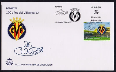 SPAIN - 2024 SOCCER / FOOTBALL SPORTS -100 YEARS OF VILLARREAL CF - FDC - Image 1 of 4