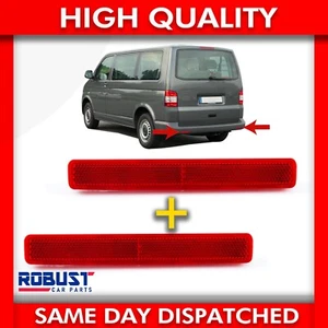 FOR TRANSPORTER MULTIVAN T5 REAR BUMPER REFLECTOR RED COVER TAIL REFLECTOR L+R - Picture 1 of 13